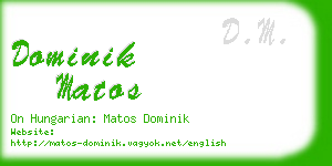 dominik matos business card
